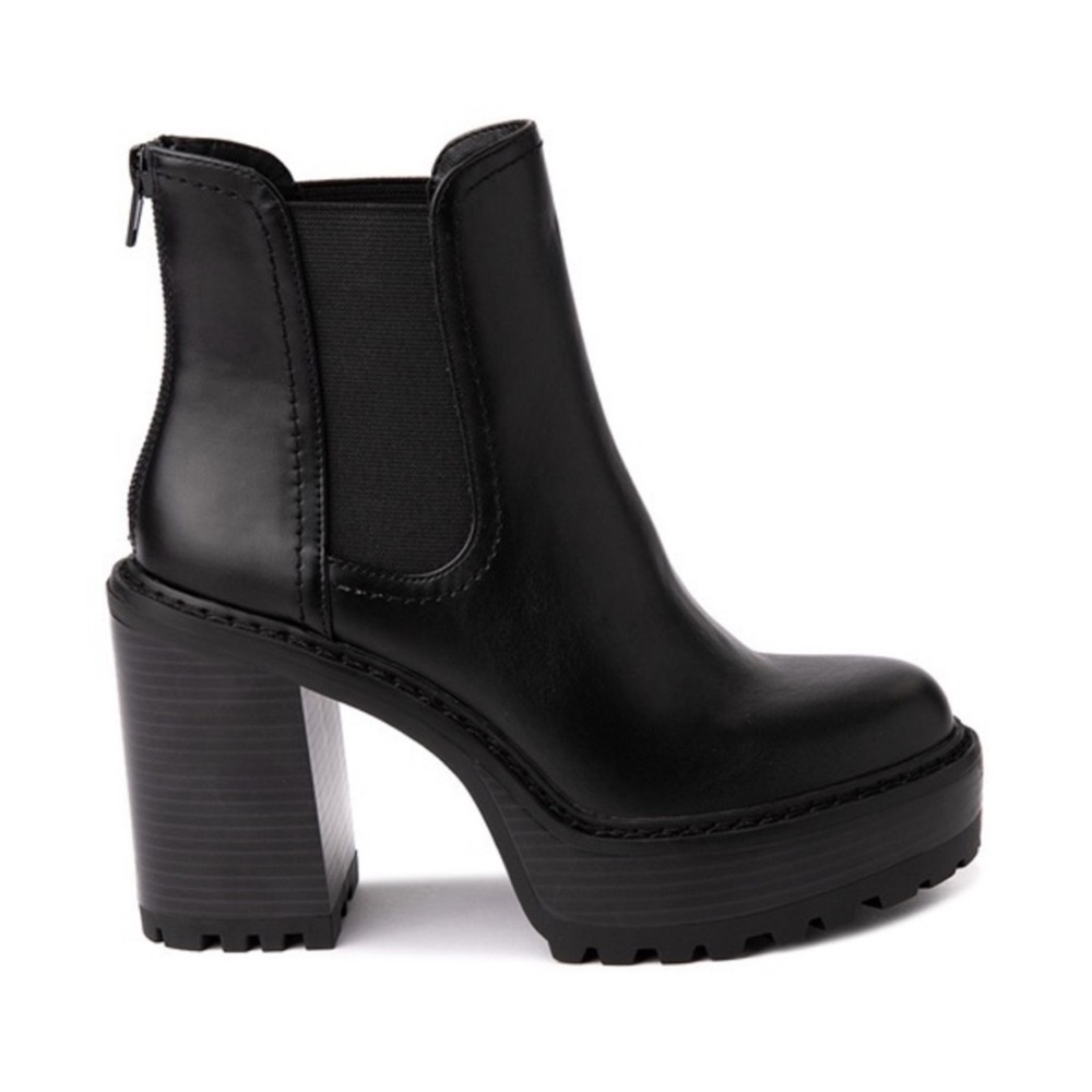 Madden Girl Platform Black Chelsea Booties
